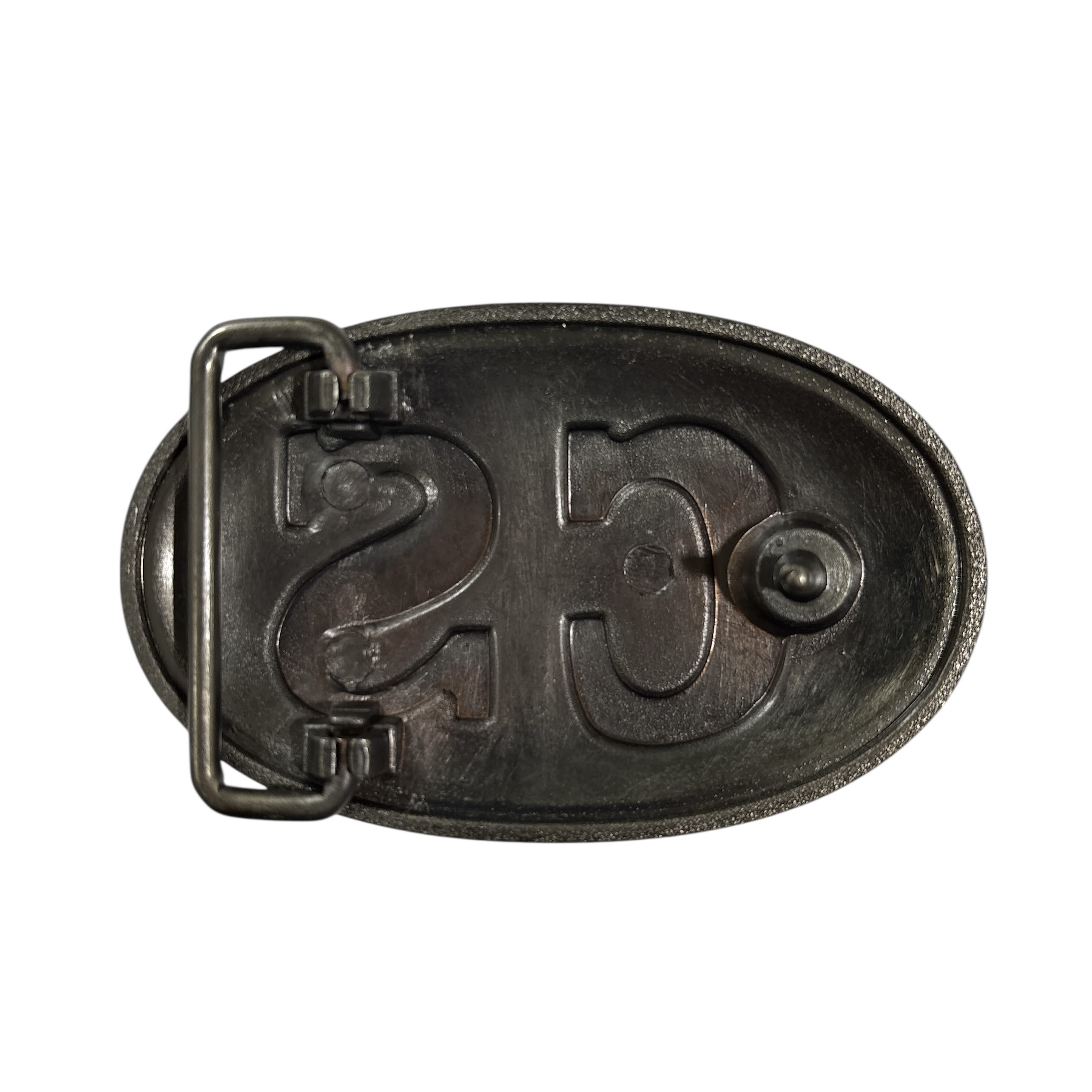 Oval CS Belt Buckle - Antiqued Brass