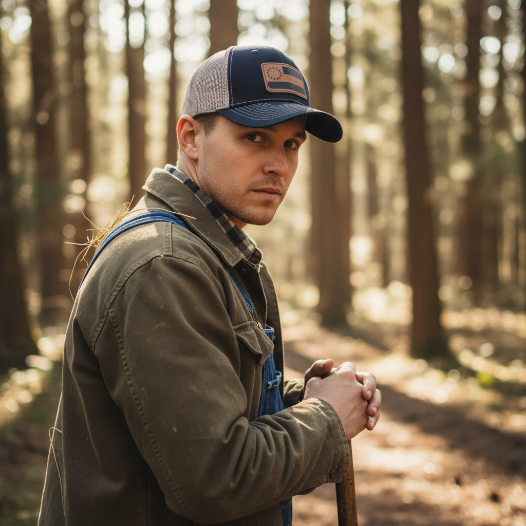 OSB Trucker Hat – Stars’n Bars, Black/Tan
