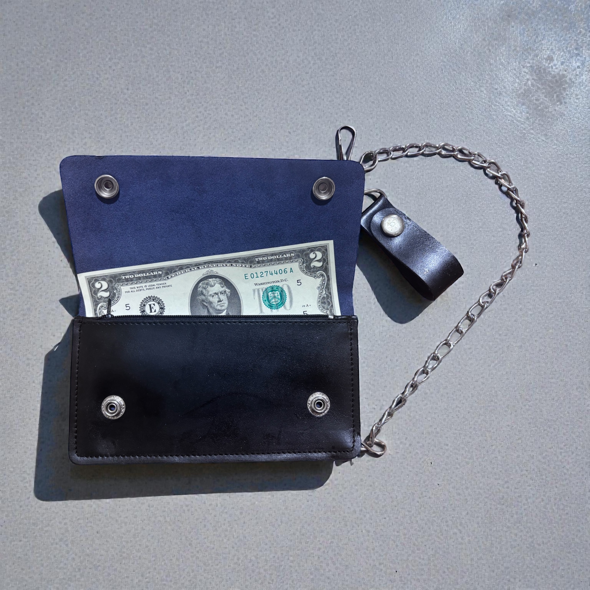 Leather Biker Chain Wallet