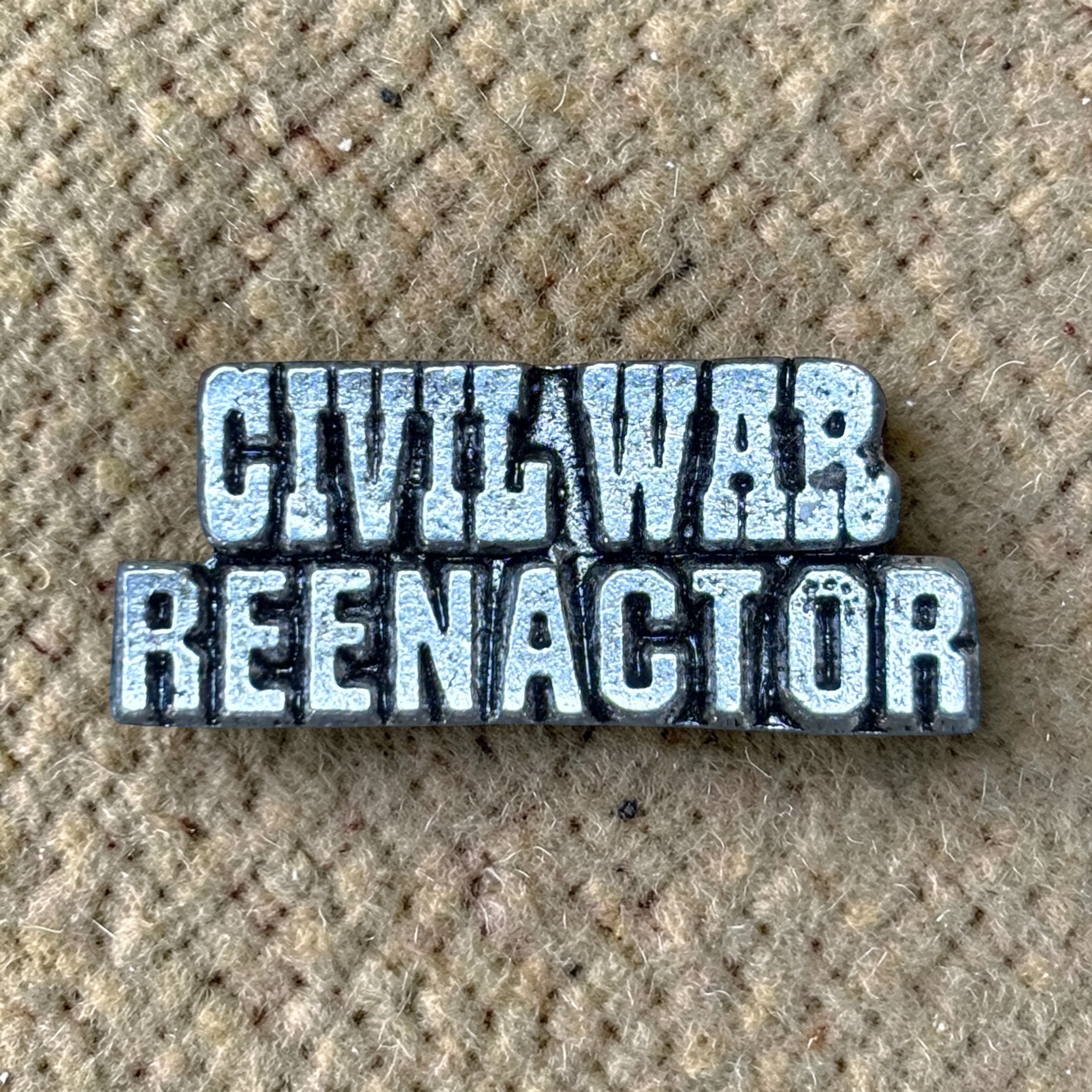 Civil War Reenactor Pewter Pin