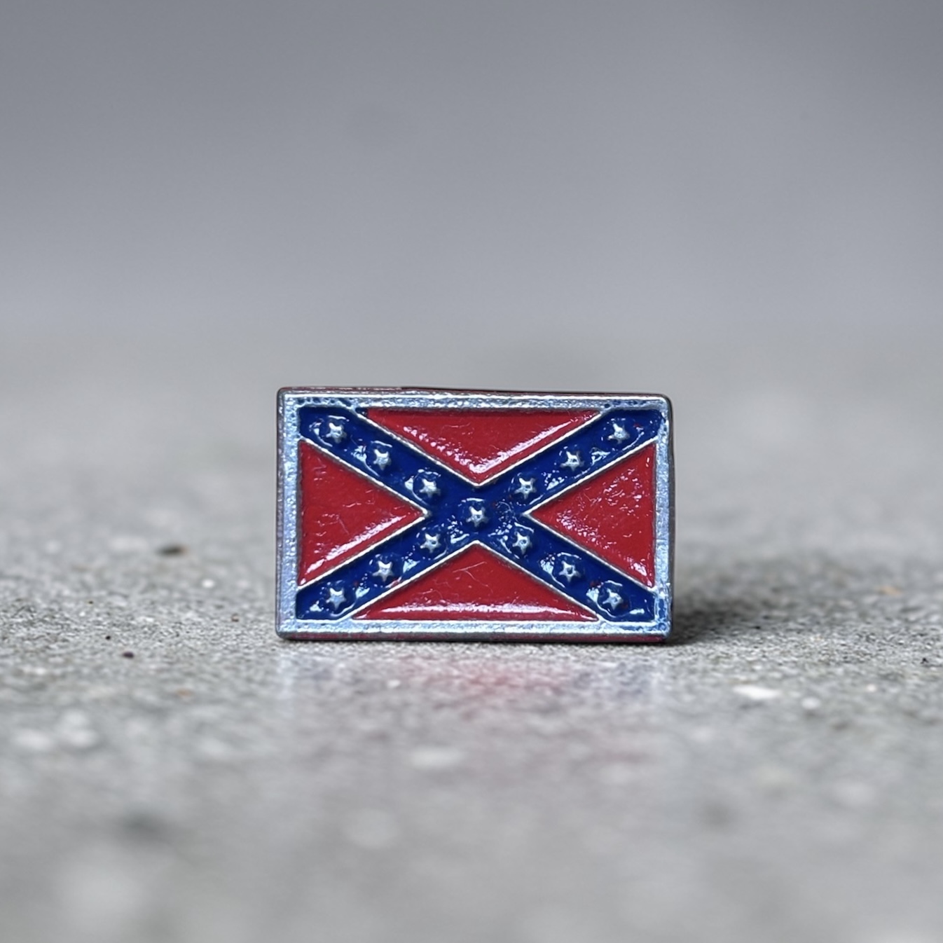 Confederate Flag Pewter Lapel Pin