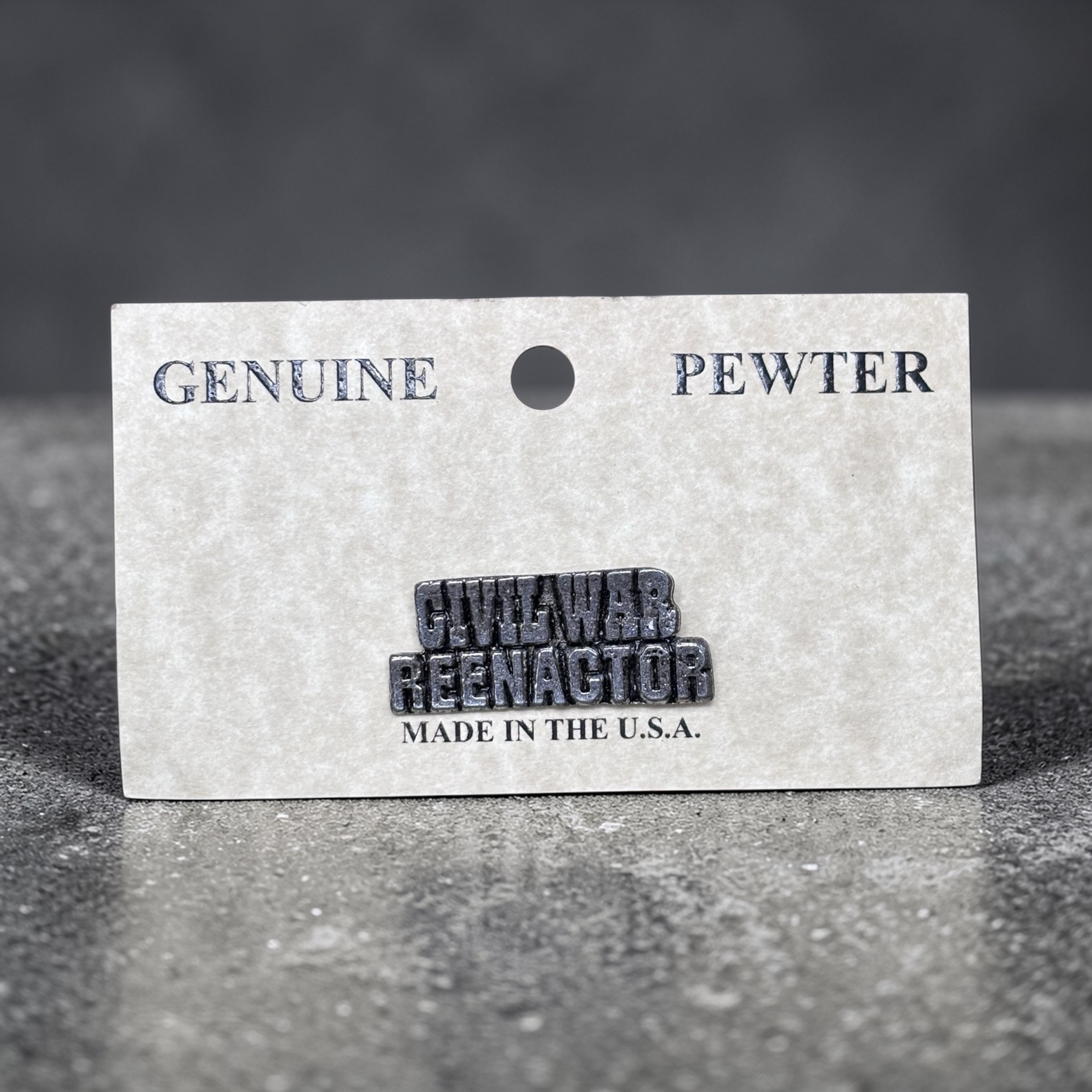 Civil War Reenactor Pewter Pin