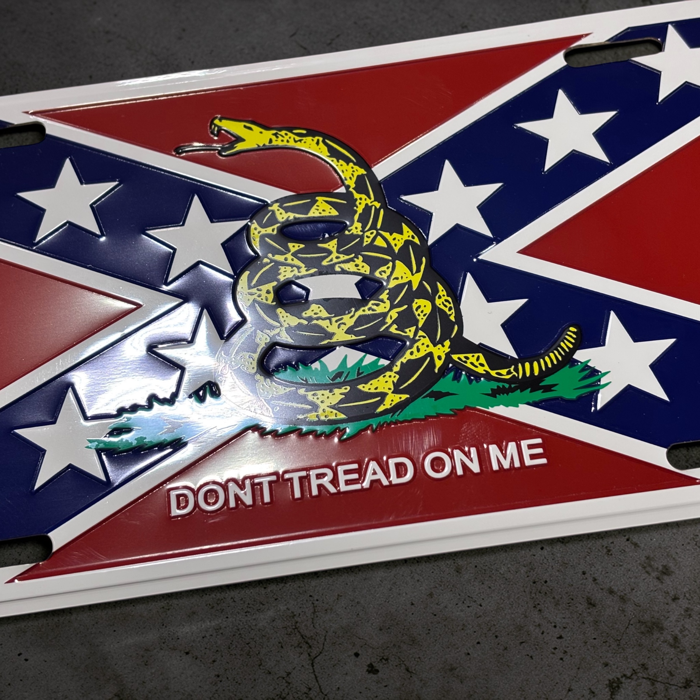 Gadsden-Confederate License Plate