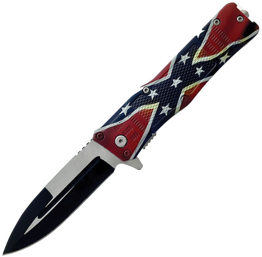 Black-Silver Rebel Linerlock Knife