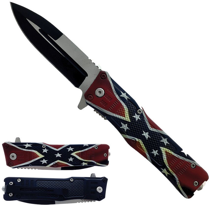 Black-Silver Rebel Linerlock Knife