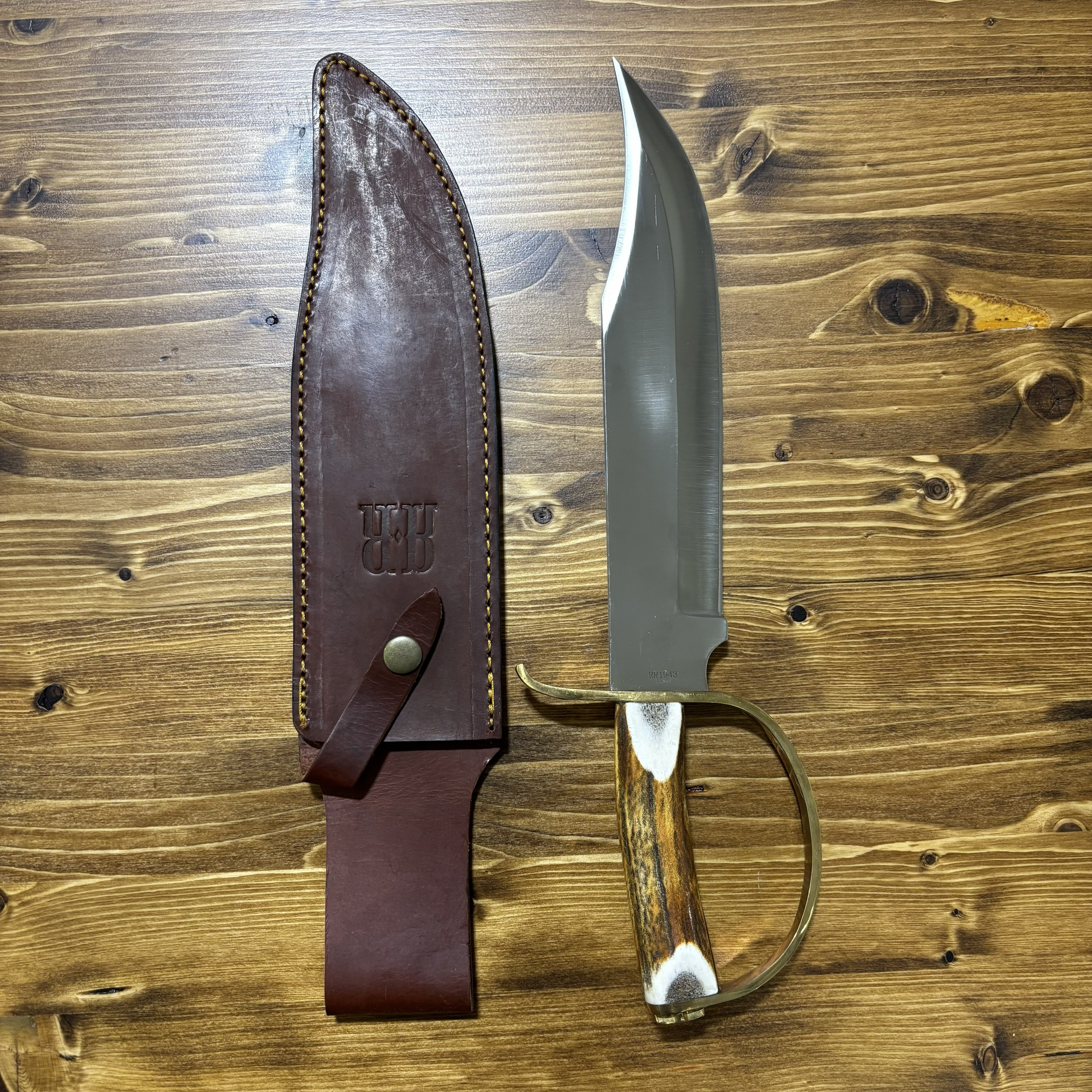 Bone Handle D-guard Bowie Knife