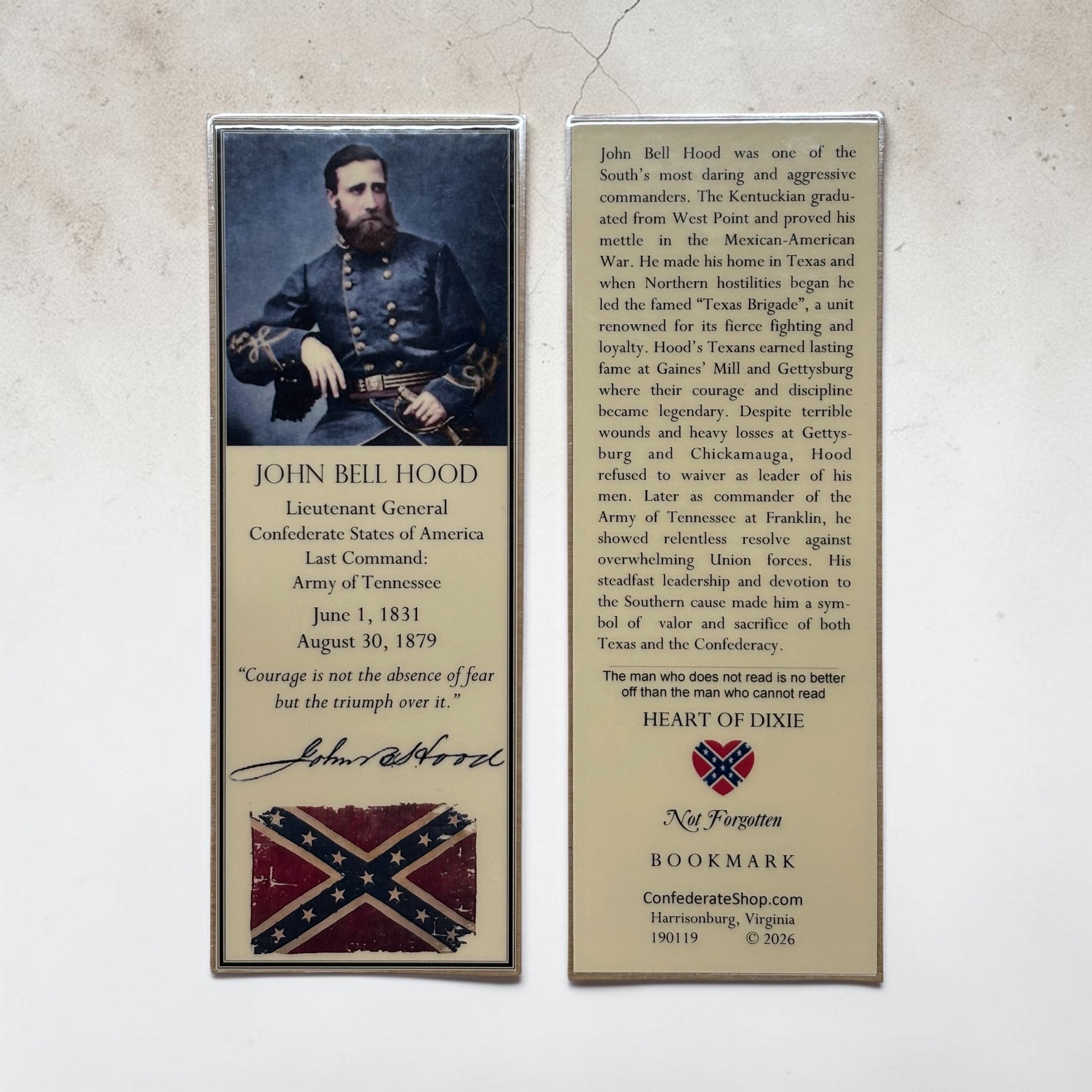 John Bell Hood Bookmark