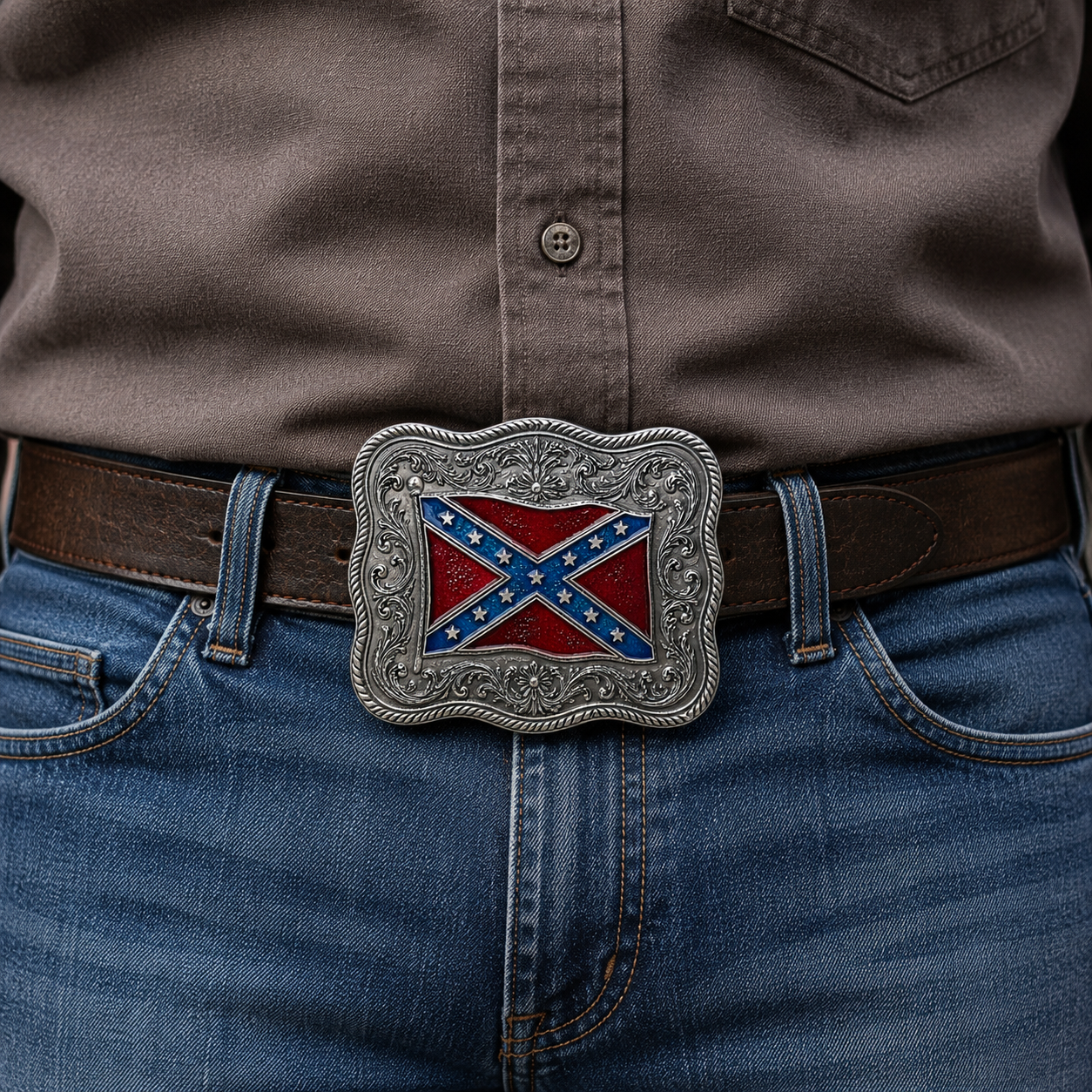 Western Rebel Belt Buckle